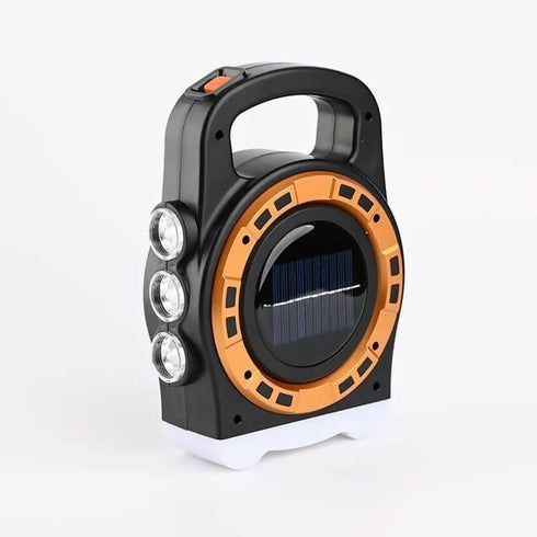 USB Rechargeable Solar Panel Spotlight Waterproof Flashlight