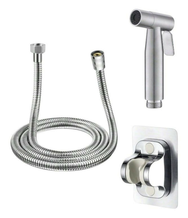 Stainless Steel Handheld Bidet Sprayer With Adjustable Water Flow - Silver
