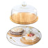 Elegant Cake Dome Food Cover with Wooden Base