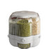 360 Degree Rotating Kitchen Plastic Transparent Rice Bucket