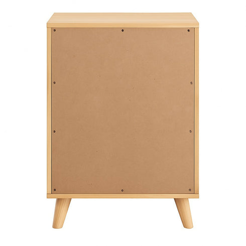 Modern Wooden 3-Drawer Bedside Table with White Finish