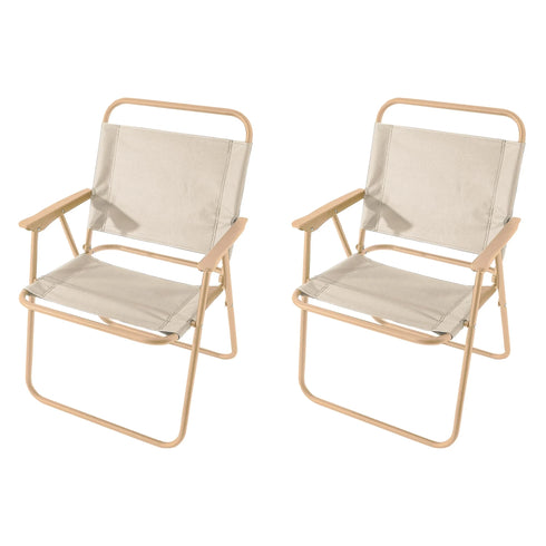 Set of 2 Portable & Foldable Chair 47x39x65cm
