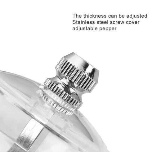 Acrylic and Stainless Steel Salt & Pepper Grinder Set Of 2 - 14cm