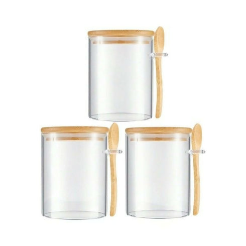 Airtight Glass Jars with Bamboo Lids