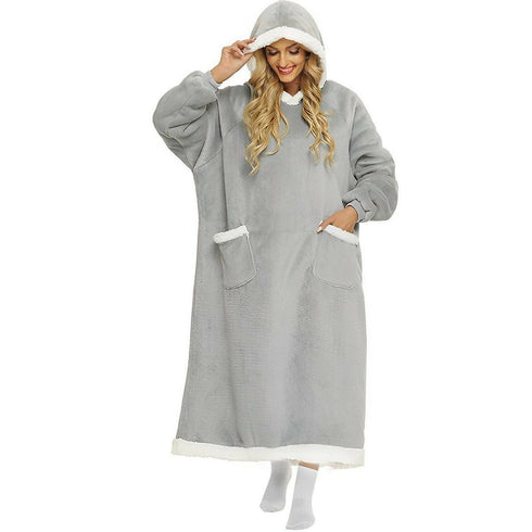 Oversized Sherpa Hoodie Blanket for Women and Men