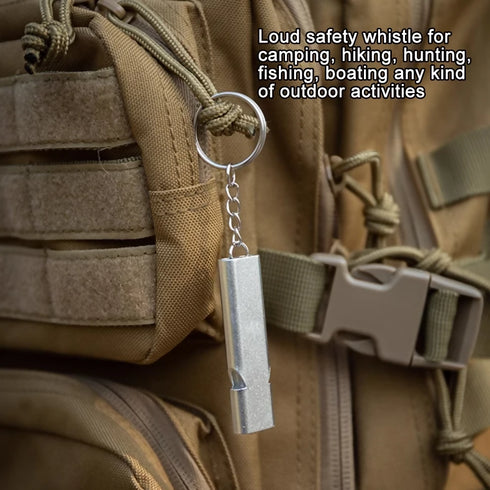 Double Pipe High Decibel Outdoor Camping Hiking Survival Whistle