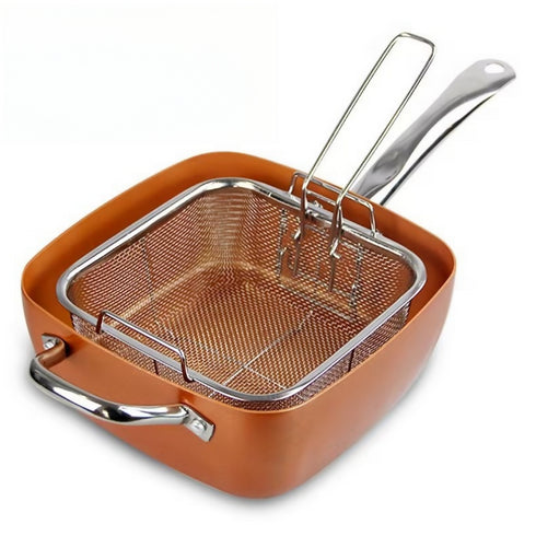 Square Stainless Steel Deep Fry Basket