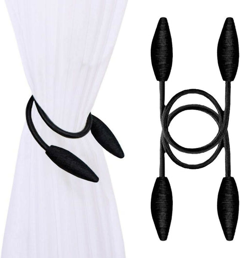2 Pack Curtain Tiebacks -Black