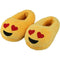 Soft Plush Emoji Slippers-heart