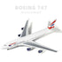 1/160 Large Scale Compatible for Boeing 747 British Airplane Model 18-inch LResin Airplane Model with Stand for Adult Aviation Enthusiasts Gifts or Display Decorations
