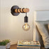 Vintage Cylindrical Wood Wall Light