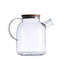 Glass Kettle Clear Water Bottle With Wooden Lid
