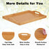 Bamboo Serving Tray with Handle - Set of 2