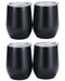 Stemless White Wine Glass with Lid Set of 4
