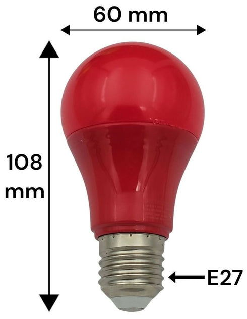 E27 LED 5W Color Light Bulb - 6 Pack - Red