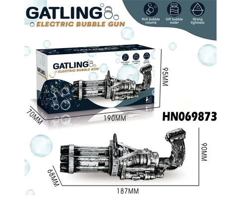 8 Hole Automatic Gatling Bubble Machine Bubble Gun