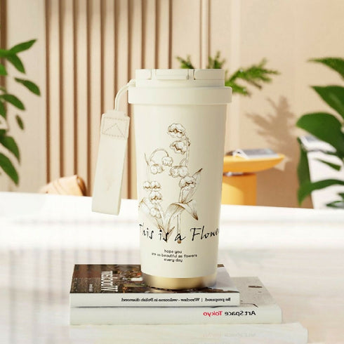 Beautiful Flower Insulated Coffee Cup