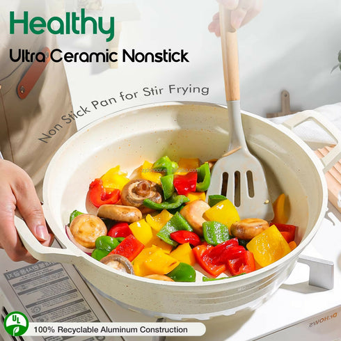 Marble Stone Die Cast Aluminum Non-Stick 10 Piece Cookware Set