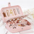 Flip Double Layer Jewelry Box Portable Jewelry Storage Box - pink