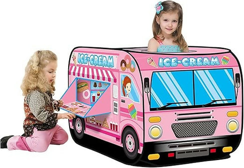 Ice Cream Truck Pop up Play Tent for Kids with 50 Balls