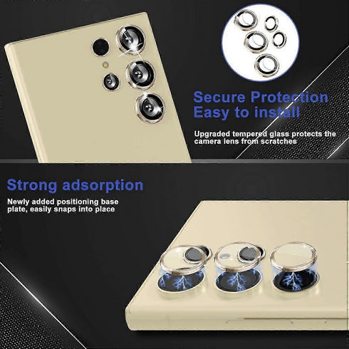 1 Set of Tempered Glass Camera Lens Protector, Compatible Brand Galaxy S24 Ultra.