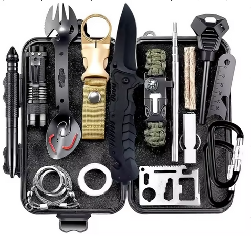 Camping Survival Tactical Gear Tool First Aid Kit Earthquake Emergency Survival Kit for Dad Men Husband