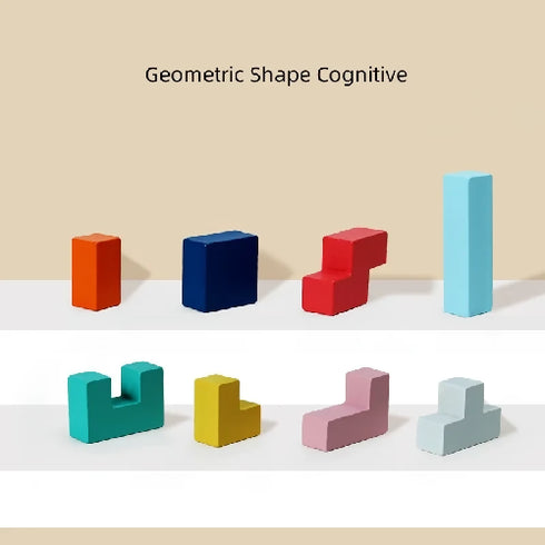 Multi-functional Parent-child Interactive Game Wooden Stacking Blocks Toy