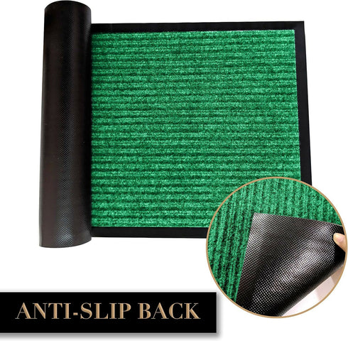 Ribbed Doormat - 100% Polyester & 100% PVC Backing - 50x80cm