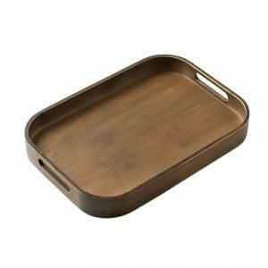 Wooden Serving Tray Rectagular Dark Brown