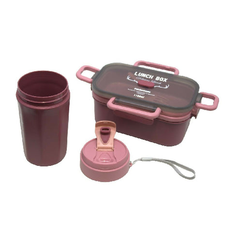 Microwave Safe 1000ml Leak Proof Lunch Box And Tumbler Water Bottle Set