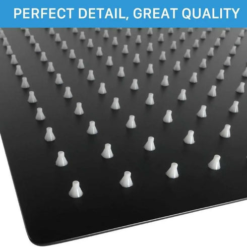 Black square shower top spray 6 inches