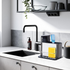 Stainless Steel Organiser With Soap Dispenser And Storage Compartment
