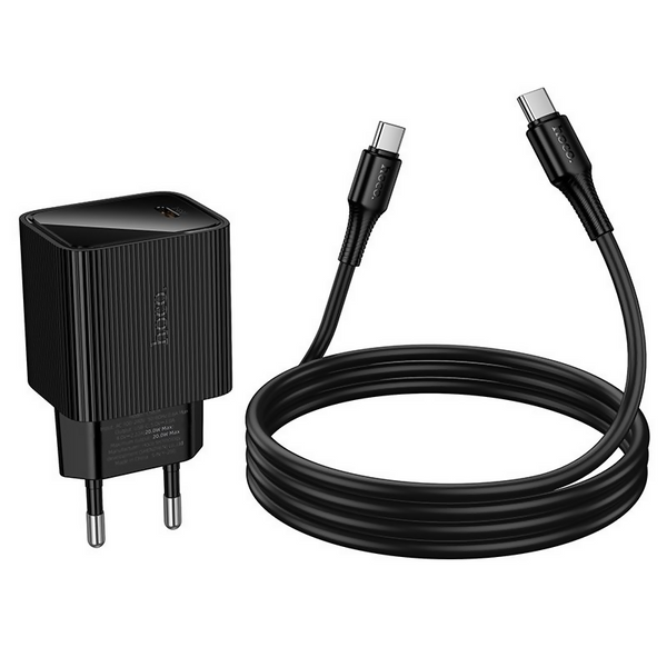 CS82A Excellent single port PD20W charger with digital display set(C to C)(EU)