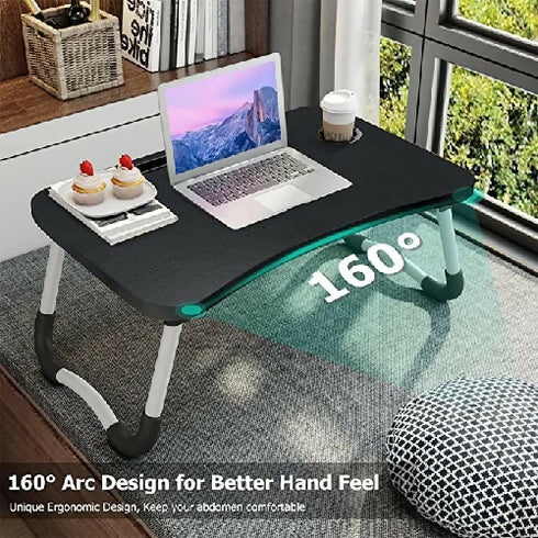 Folding Laptop Table, Multi-function Folding Wooden Table