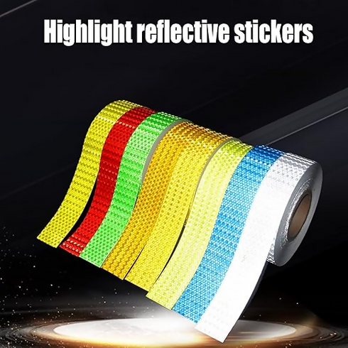Reflective Tape, Waterproof Safety Tape 50M x 5cm Warning Tape, Self Adhesive High Intensity Reflective Sticker