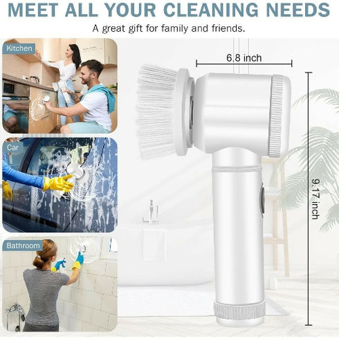 Electric Spin Scrubber 5 in 1 Cleaning Brush