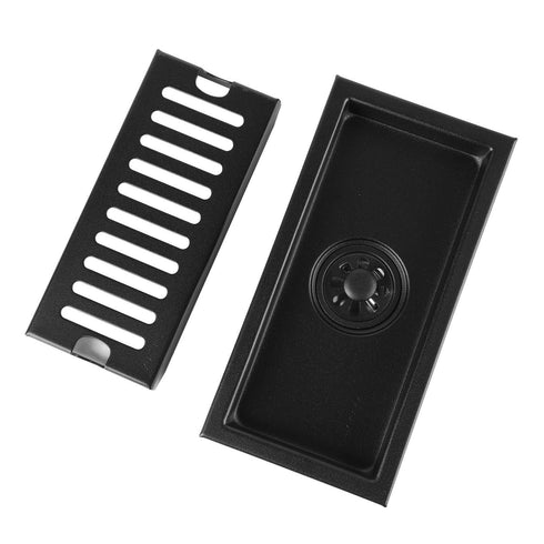 Black Linear Rectangular Floor Drain : 300x100mm