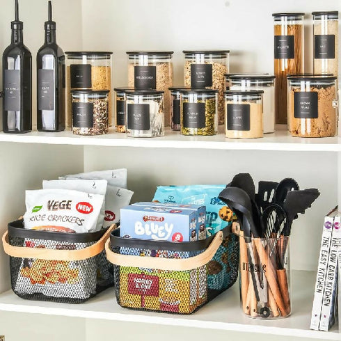 Rectangular Metal Fruit and Vegetable Shopping Basket