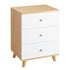Modern Wooden 3-Drawer Bedside Table with White Finish