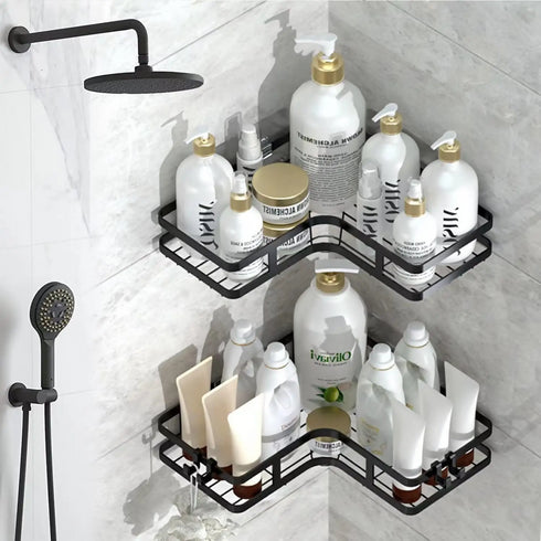 5 Piece Set Metal Triangle Corner Storage Rack For Bathroom Shower