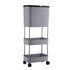 Kitchen Three-Layer Mobile Trash Can - Grey