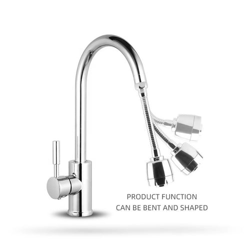 Splash Proof ABS Shower Head 360 Degree Rotation Aerator Extension Stainless Steel Kitchen Tap