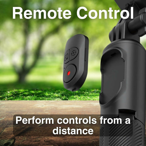 Gimbal for Smartphone, 4 in 1 Phone Gimbal with 360° Rotation for iPhone/Android Selfie Stick Tripod with Face Tracking and Wireless Remote Control for Vlogging M1 Pro Black