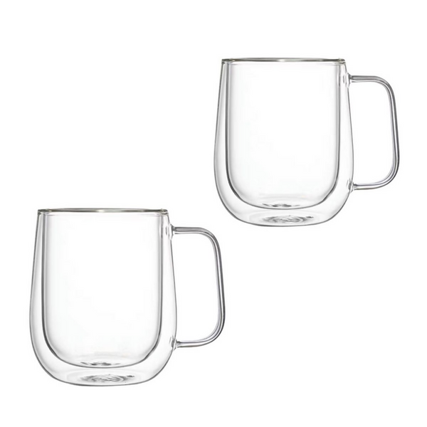 Heat-Resistant Double-Walled Cappuccino Glasses Coffee Glasses, Set of 2 - Tall -300ML