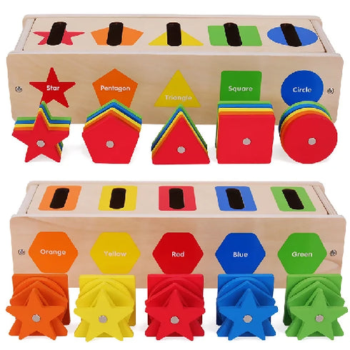 Wooden Magnetic Color Pairing Sorting Games