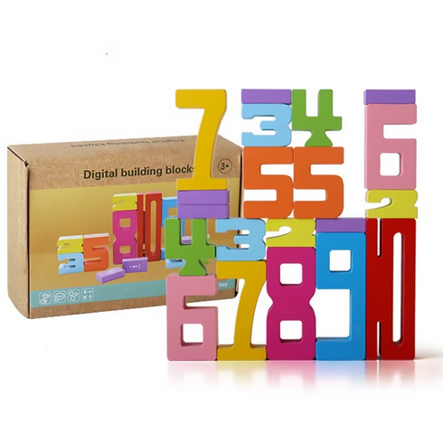 Montessori Mathematics Blocks Kids Wooden Number Learning Educational Puzzle Blocks
