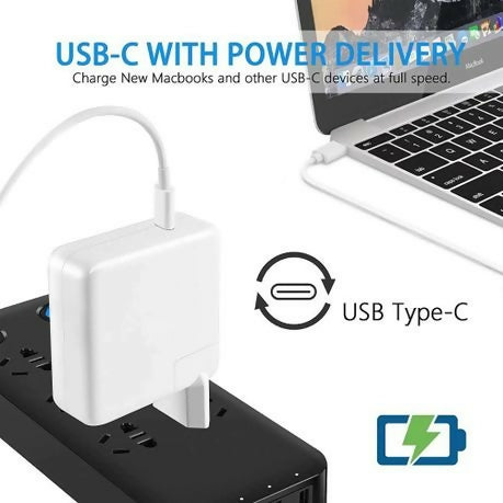 87W USB-C MagSafe MacBook Charger - White