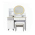 Makeup Vanity Corner Dressing Table with LED Mirror & Stool