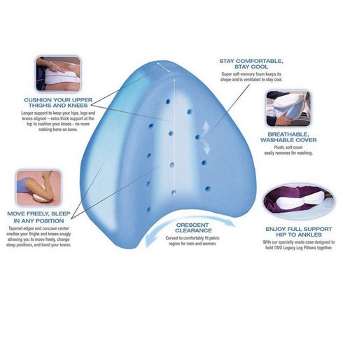 Memory Foam Leg Pillow Knee Support For Pain Relief
