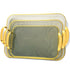 Clear Food Serving Tray with Gold Handles Set of 3